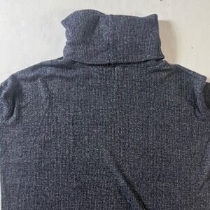 Gap Cowl Neck Sweater Womens XS Gray Marled Ribbed Knit Cropped